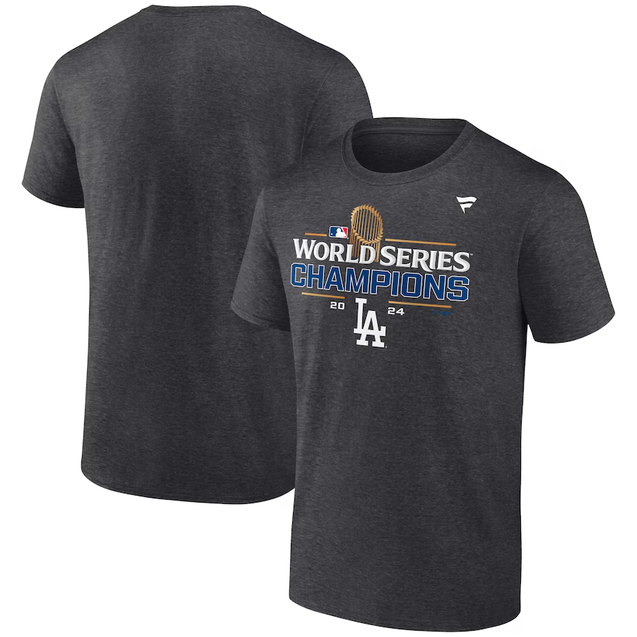 Men Los Angeles Dodgers 2024 MLB World Series Champions black T shirts style 2->mlb t-shirts->Sports Accessory